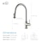 Kibi Casa Single Handle Pull Down Kitchen Sink Faucet KKF2002BN - alternate 9